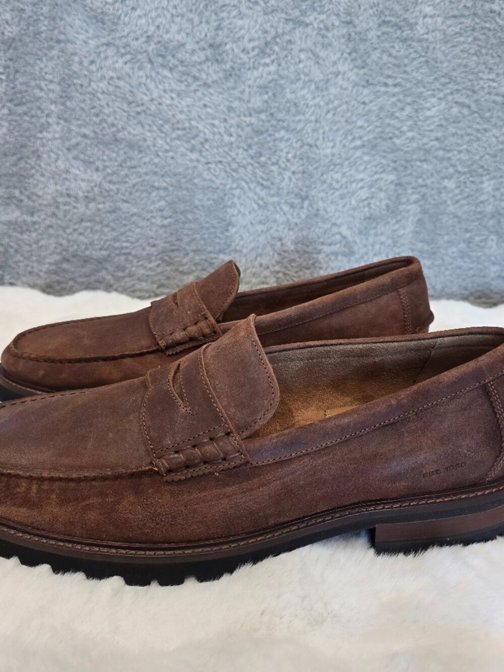 Johnston & Murphy Collier Penny Loafer Brown Bomber Leather Men's NEW Preppy